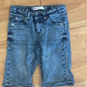 Levi's Kids Dark Blue Denim Shorts